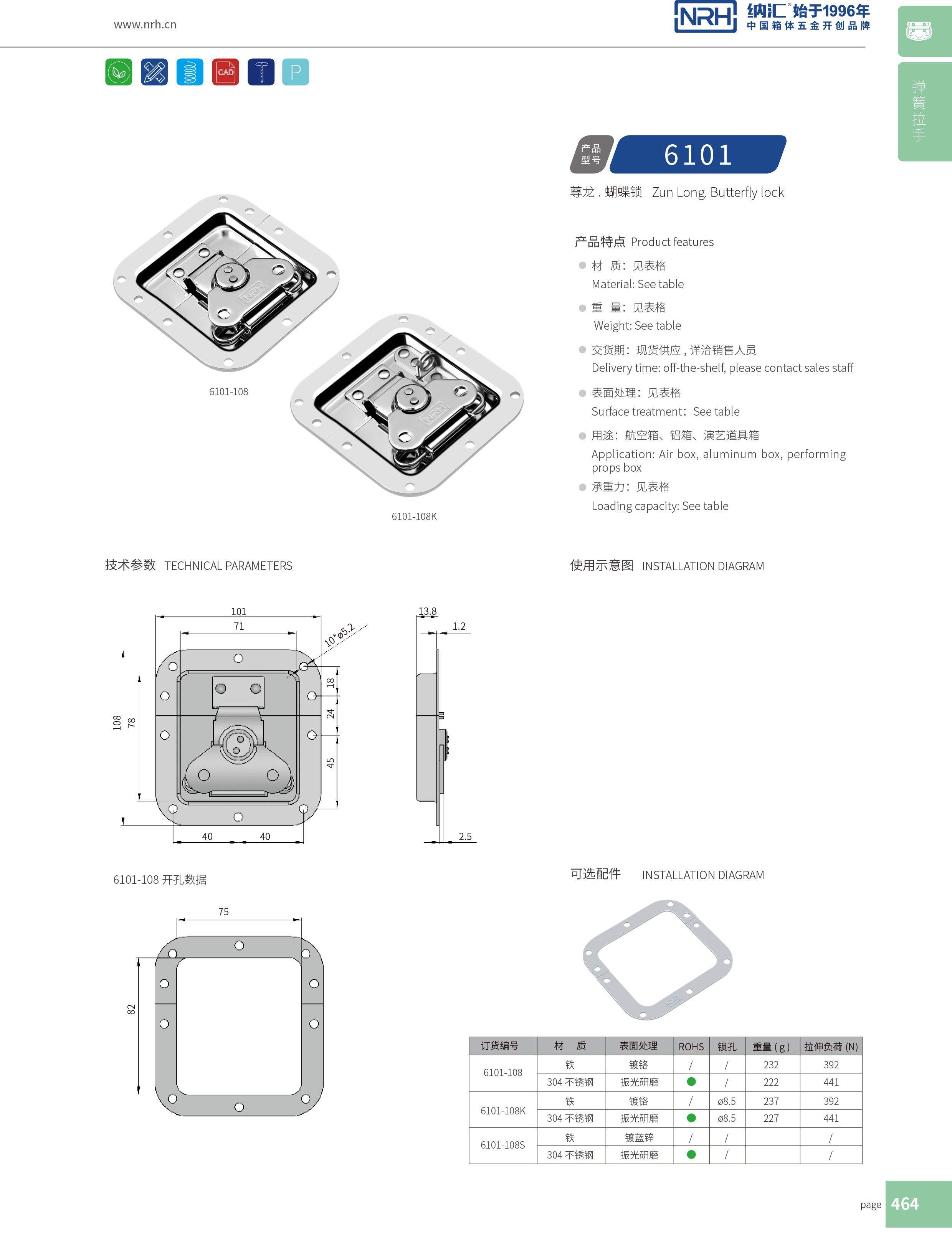 蝶鎖箱扣6101-108電箱鎖扣_工業五金鎖扣_NRH香蕉成人网站视频箱扣 