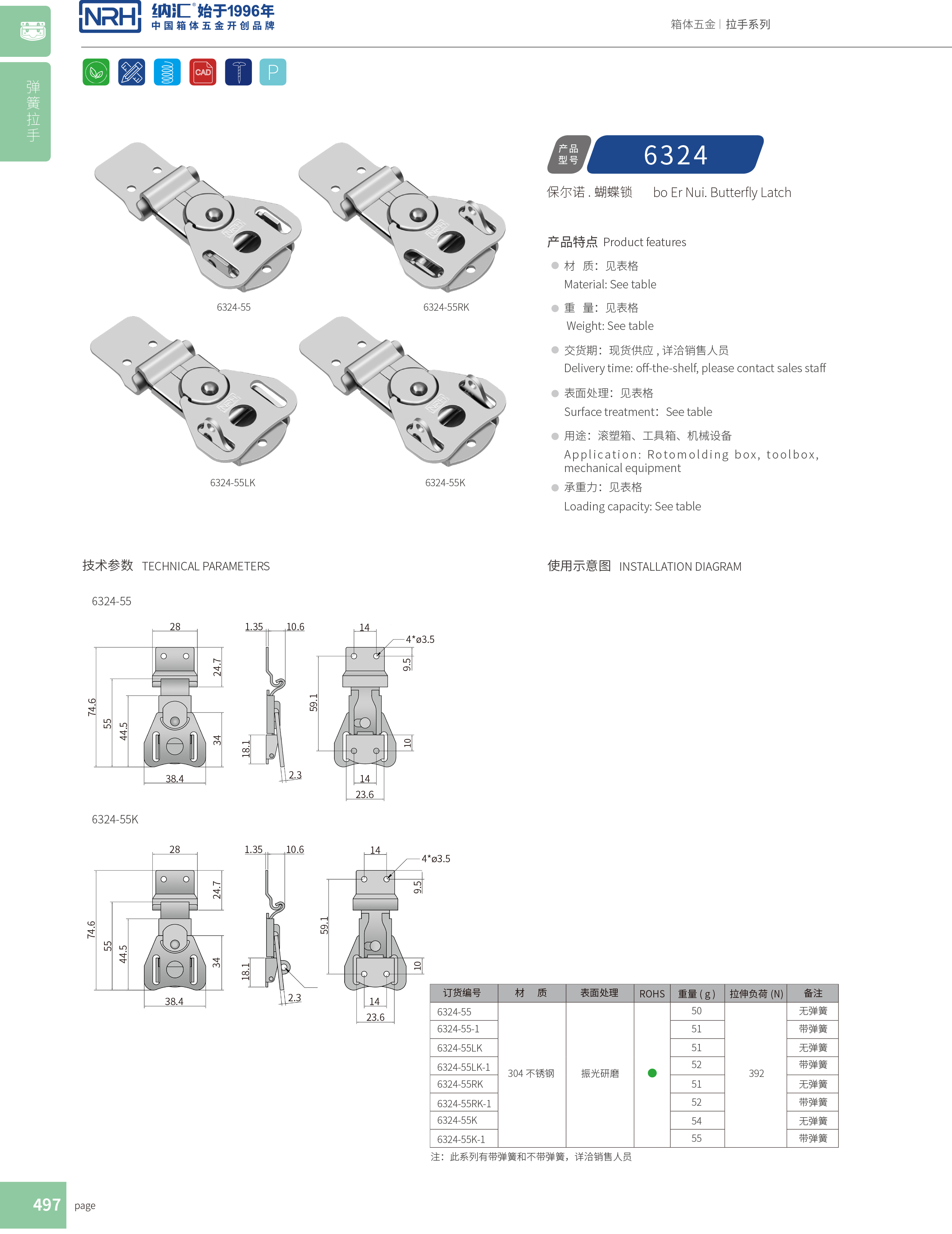 蝴蝶鎖芯6324-55RK冷藏箱香蕉操逼视频_廣告箱箱扣_NRH救災箱箱扣